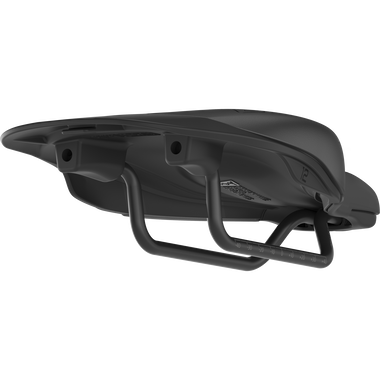 SQlab 613 Ergowave R Triathlon-Sattel in schwarz, Unterseite mit Stufenform und Schienen
