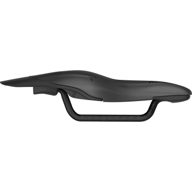 SQlab 613 ERGOWAVE® R Carbon triathlon saddle in black, side profile view