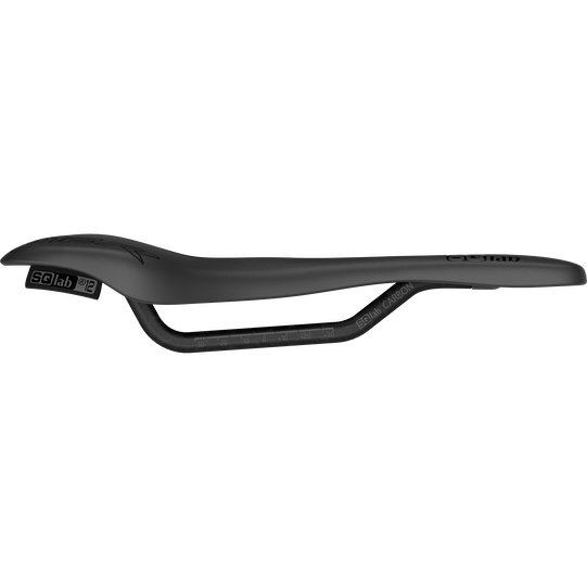 SQlab 612 ERGOWAVE R Carbon road racing saddle in black, side profile