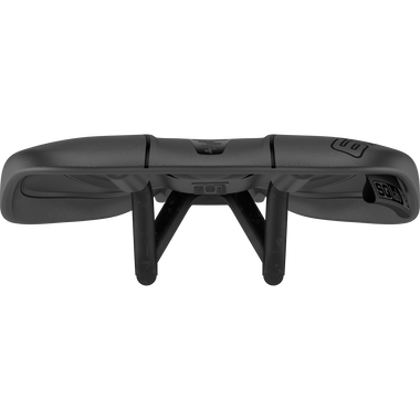 SQlab 612 ERGOWAVE® R Carbon road saddle in black, front view with carbon rails