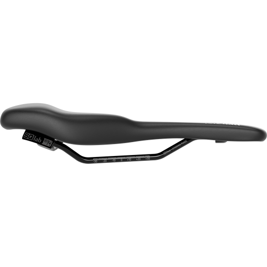 SQlab 610 ERGOLUX® active 2.1 Fahrradsattel in schwarz, Seitenansicht