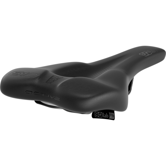 SQlab 610 ERGOLUX active Fahrradsattel in schwarz mit Wellenform und Active-Technologie