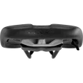 SQlab 610 ERGOLUX active 2.1 bike saddle in black with active flex technology, front view