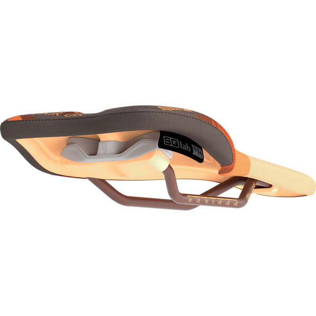 SQlab 611 Ergowave active 2.1 ltd. Fair on Trails MTB-Sattel in braun und pfirsichorange