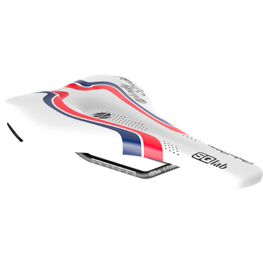 SQlab 612 Ergowave active 2.1 ltd. Wardy Fahrradsattel in weiß, rot und marineblau