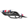 SQlab 612 Ergowave active 2.1 ltd. Wardy saddle in white with navy and red