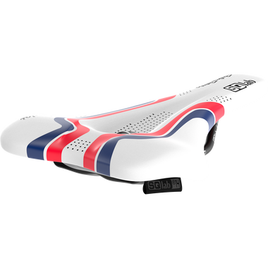 SQlab 612 Ergowave active 2.1 ltd. Wardy Fahrradsattel in weiß, rot und marineblau