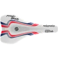 SQlab 612 Ergowave active 2.1 ltd. Wardy Special saddle in white, red and navy blue