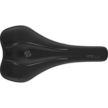 SQlab 614 ERGOWAVE active gravel saddle in black with pressure-relief channel