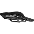 SQlab 614 ERGOWAVE active 2.1 gravel saddle in black, side profile view