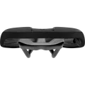 SQlab 614 ERGOWAVE active 2.1 gravel bike saddle in black, front view with active flex technology