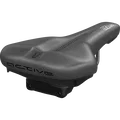 SQlab 602 ERGOLUX active bike saddle 15cm in black with active pivot system, three-quarter view