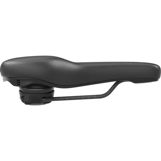 SQlab 602 M-D active 2.1 bike saddle 15cm in black, side view