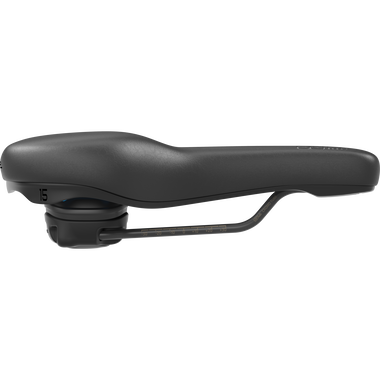 SQlab 602 M-D active 2.1 bike saddle 15cm in black, side view