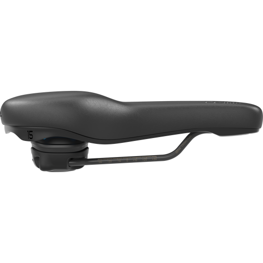 SQlab 602 M-D active 2.1 bike saddle 15cm in black, side view