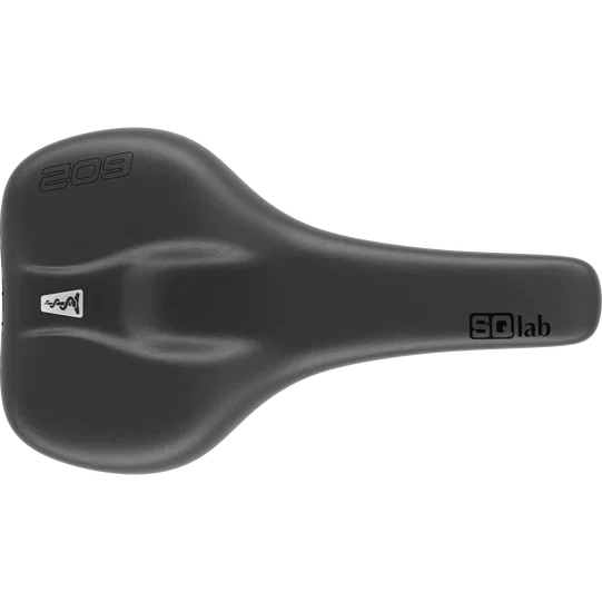 SQlab 602 M-D active 2.1 bike saddle in black with relief channel