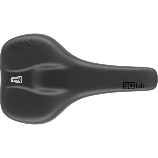 SQlab 602 M-D active 2.1 bike saddle in black with relief channel