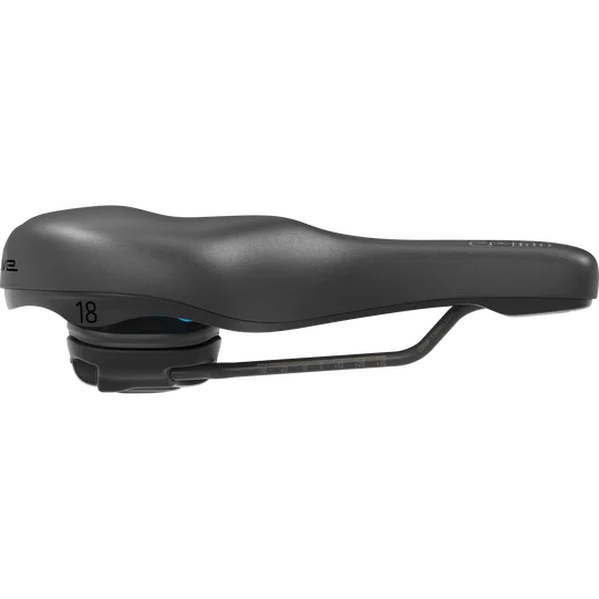 SQlab 621 ERGOLUX active 2.1 comfort saddle 18cm in black, side view