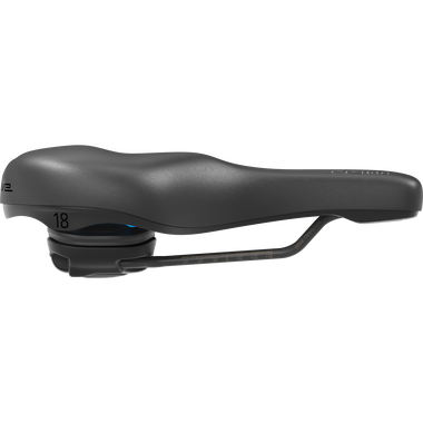 SQlab 621 ERGOLUX active 2.1 comfort saddle 18cm in black, side view
