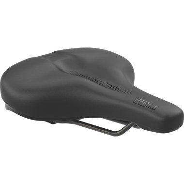 SQlab 621 ERGOLUX active 2.1 city comfort saddle in black with pressure relief technology
