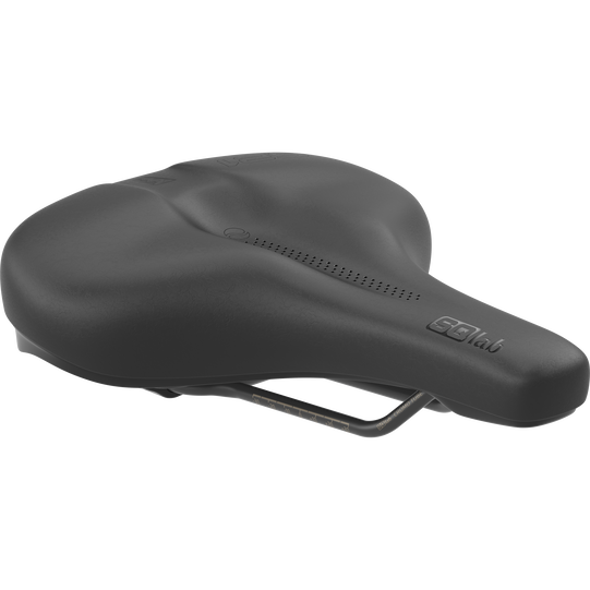 SQlab 621 ERGOLUX active 2.1 city comfort saddle in black with pressure relief technology
