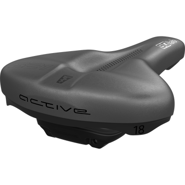 SQlab 621 ERGOLUX active bicycle saddle 18cm in dark charcoal grey