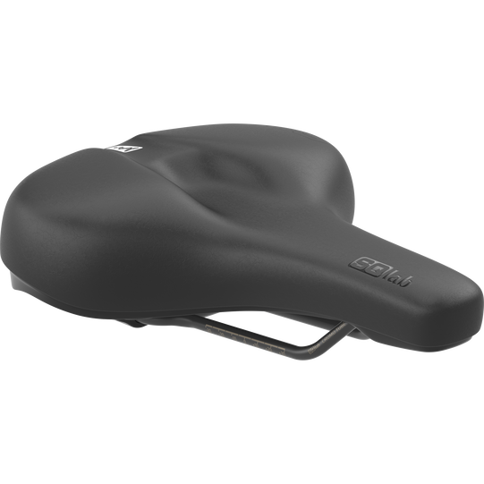 SQlab 621 M-D active 2.1 bike saddle with pressure relief channel in black