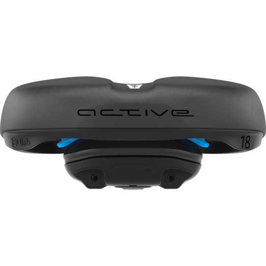 SQlab 621 M-D active bike saddle 18cm in black and blue