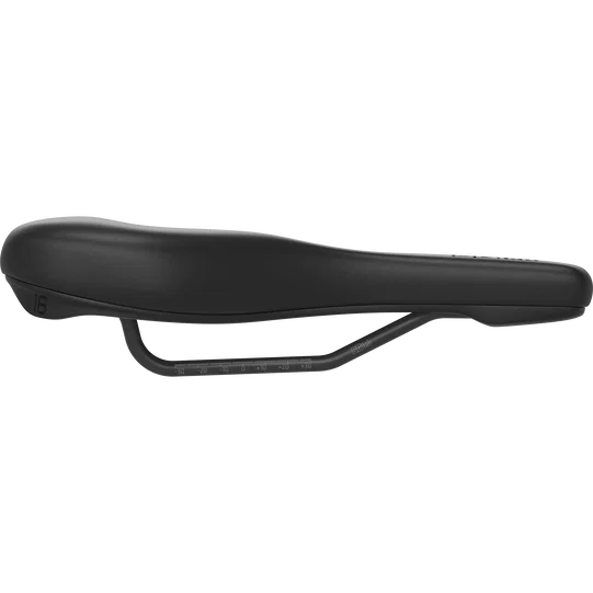 SQlab 601 ERGOLUX bike saddle 16cm in black, side view