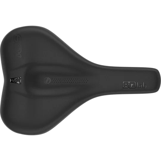 SQlab 601 ERGOLUX bicycle saddle in black with perineal relief channel