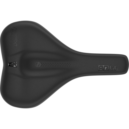 SQlab 601 ERGOLUX bicycle saddle in black with perineal relief channel