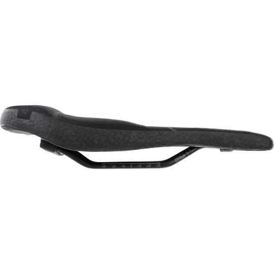 SQlab 6OX Infinergy ERGOWAVE active 2.1 MTB saddle in black, side view