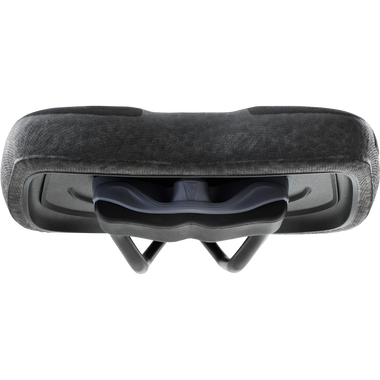 SQlab 6OX Infinergy ERGOWAVE active 2.1 MTB saddle in black, front view