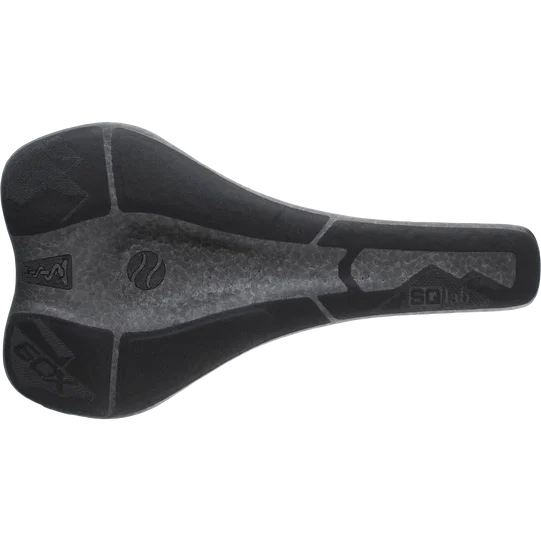 SQlab 6OX Infinergy ERGOWAVE active MTB saddle in matte black, top view