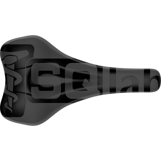 SQlab 612 ERGOWAVE R ltd. Team Carbon road bike saddle in black, top view