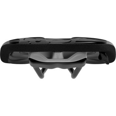 SQlab 611 ERGOWAVE® active 2.1 ltd. Team MTB-Sattel in schwarz, Frontalansicht mit Schienendetail