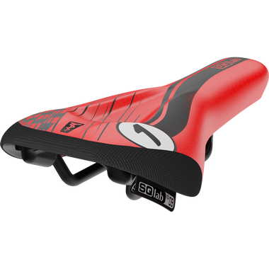 SQlab 6½ ERGOWAVE Racing kids bike saddle in red and black