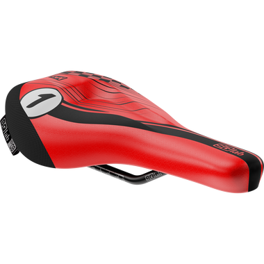 SQlab 6½ ERGOWAVE Racing kids bike saddle 9cm in red and black