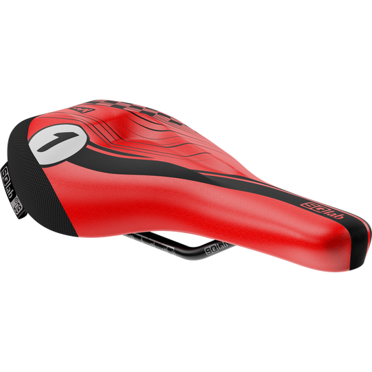 SQlab 6½ ERGOWAVE Racing kids bike saddle 9cm in red and black
