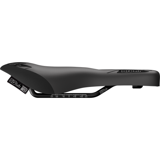 SQlab 6½ ERGOWAVE® OX kids bike saddle 9cm in black, side view