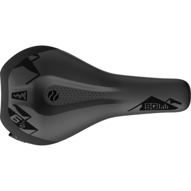 SQlab 6½ ERGOWAVE® OX kids bike saddle in black, top view