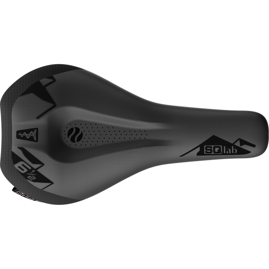 SQlab 6½ ERGOWAVE® OX kids bike saddle in black, top view