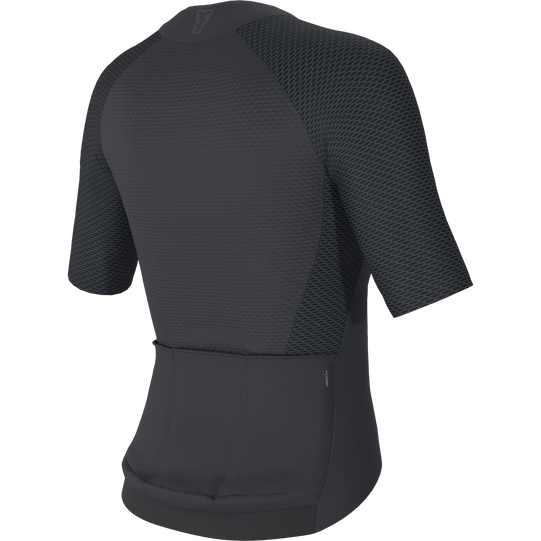 SQlab Jersey ONE12 Damen Radtrikot in charcoal schwarz Rückansicht für Rennrad