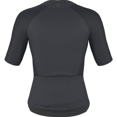 SQlab Jersey ONE12 Damen Radtrikot in dunkelgrau – Rückansicht mit Mesh-Ärmeln