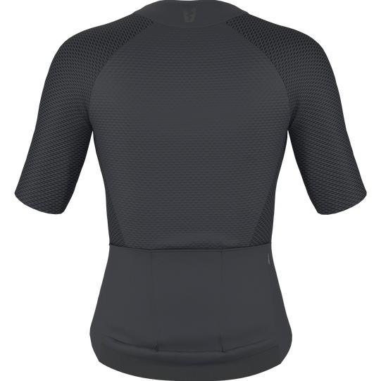 SQlab Jersey ONE12 Damen Radtrikot in dunkelgrau – Rückansicht mit Mesh-Ärmeln