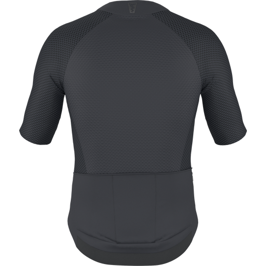 SQlab Jersey ONE12 Radtrikot Rückansicht in dunkelgrau für Rennrad und Gravel