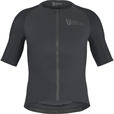 SQlab Jersey ONE12 Radtrikot in anthrazit mit Mesh-Raglanärmeln für den Rennradsport