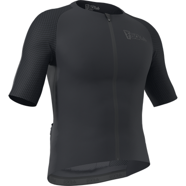 SQlab Jersey ONE12 Radtrikot in schwarz mit Mesh-Ärmeln und Halbzip für Rennrad