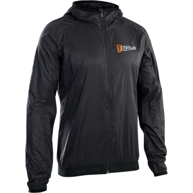 SQlab Logo Wind unisex cycling windbreaker jacket in black with hood for mountain biking and cycling