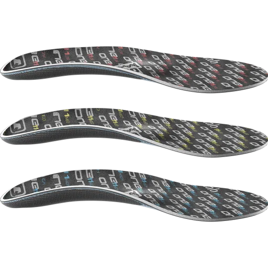 SQlab ONE11 cycling insoles in dark grey with arch support, set of three